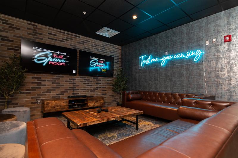 The neon sign in Lefty's brand-new Karaoke Suite insists that you can sing. Fortunately, the equally new bar nearby can help convince you (and your friends) of that. Either way, the new Spare Room at Lefty's Alley & Eats in Lewes has something for everyone. SUBMITTED PHOTO